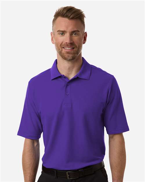 Core 365 CE106 Men's Resolve CVC Performance Pique Polo - Campus Purple - model front