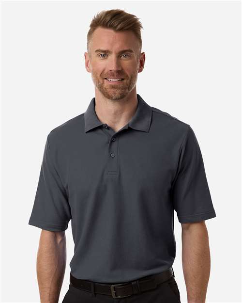 Core 365 CE106 Men's Resolve CVC Performance Pique Polo - Carbon - model front