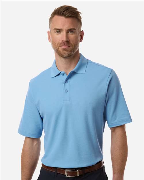 Core 365 CE106 Men's Resolve CVC Performance Pique Polo - Columbia Blue - model front