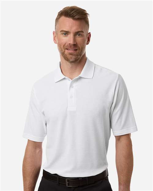 Core 365 CE106 Men's Resolve CVC Performance Pique Polo - White - model front