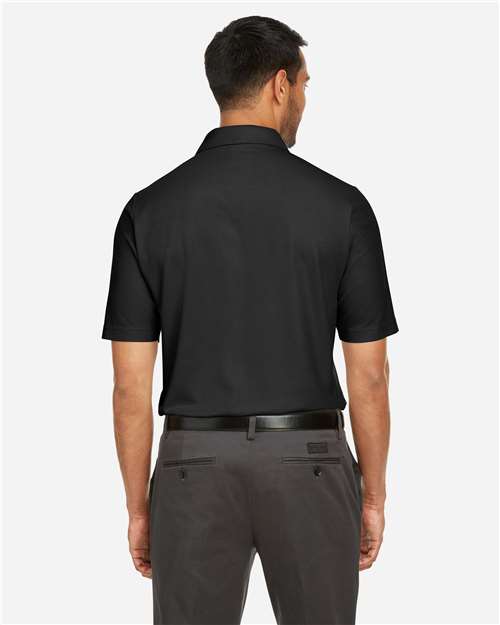 Core 365 CE112 Men's Fusion ChromaSoft Pique Polo - Black - model back