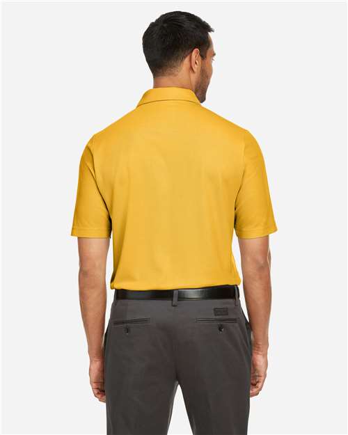 Core 365 CE112 Men's Fusion ChromaSoft Pique Polo - Campus Gold - model back