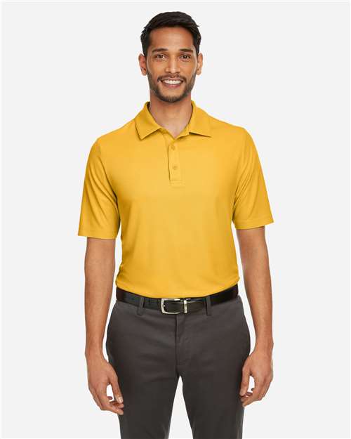 Core 365 CE112 Men's Fusion ChromaSoft Pique Polo - Campus Gold - model front