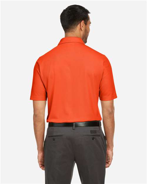 Core 365 CE112 Men's Fusion ChromaSoft Pique Polo - Campus Orange - model back