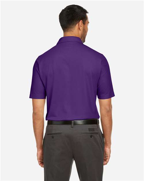 Core 365 CE112 Men's Fusion ChromaSoft Pique Polo - Campus Purple - model back