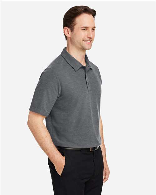 Core 365 CE112 Men's Fusion ChromaSoft Pique Polo - Carbon Heather - model side