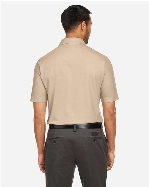 Core 365 CE112 Men's Fusion ChromaSoft Pique Polo - Stone - model back