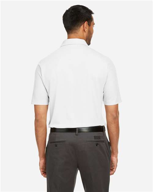 Core 365 CE112 Men's Fusion ChromaSoft Pique Polo - White - model back