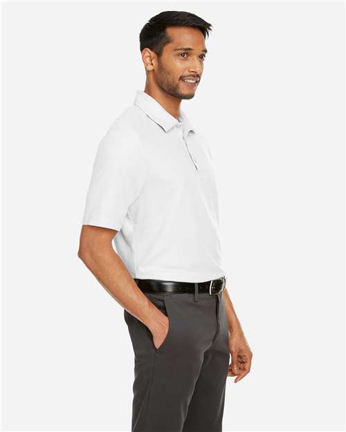 Core 365 CE112 Men's Fusion ChromaSoft Pique Polo - White - model side