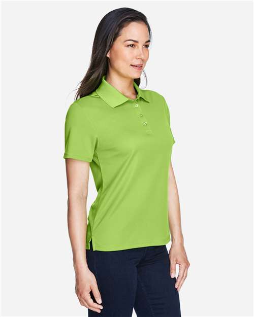 Core 365 78181 Women's Origin Performance Piqué Polo - Acid Green - model side