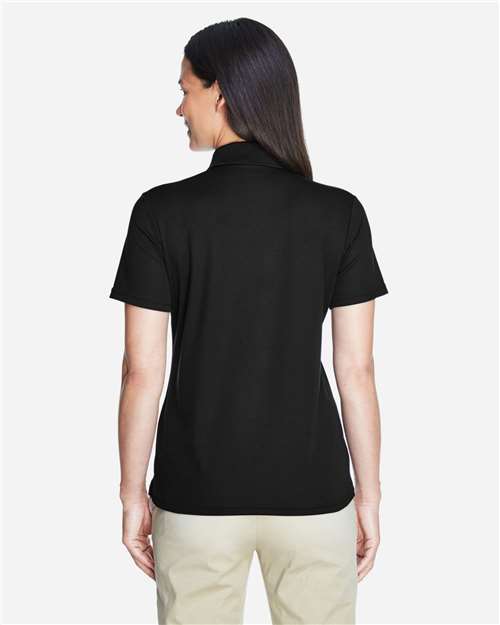Core 365 78181 Women's Origin Performance Piqué Polo - Black - model back