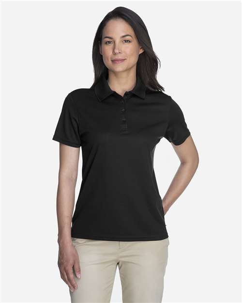 Core 365 78181 Women's Origin Performance Piqué Polo - Black - model front