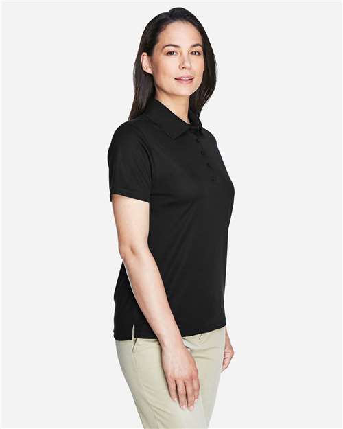 Core 365 78181 Women's Origin Performance Piqué Polo - Black - model side