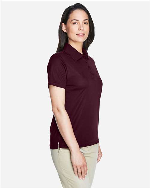 Core 365 78181 Women's Origin Performance Piqué Polo - Burgundy - model side