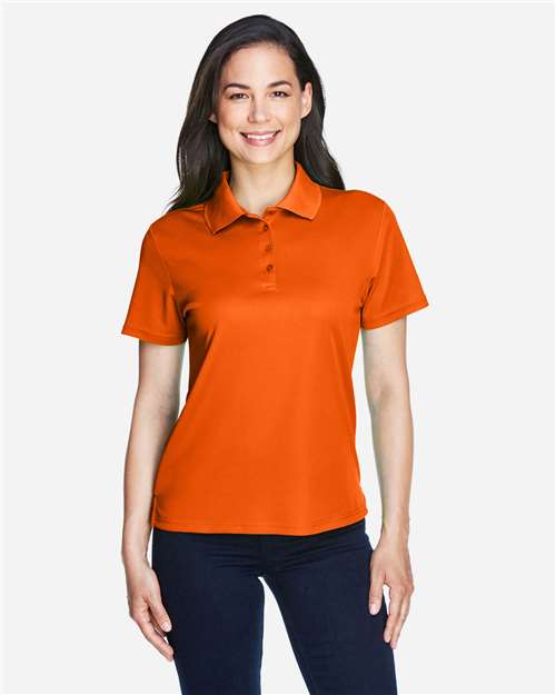 Core 365 78181 Women's Origin Performance Piqué Polo - Campus Orange - model front