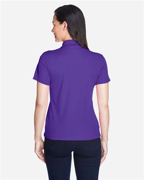Core 365 78181 Women's Origin Performance Piqué Polo - Campus Purple - model back
