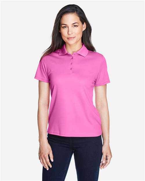 Core 365 78181 Women's Origin Performance Piqué Polo - Charity Pink - model front