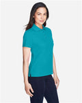 Core 365 78181 Women's Origin Performance Piqué Polo - Clear Teal - model side