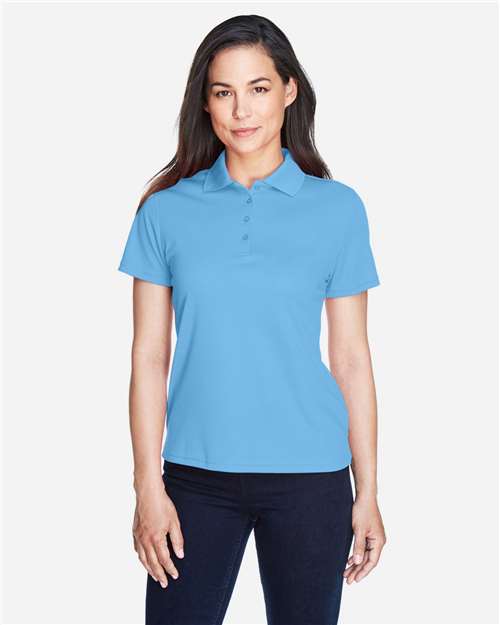 Core 365 78181 Women's Origin Performance Piqué Polo - Columbia Blue - model front