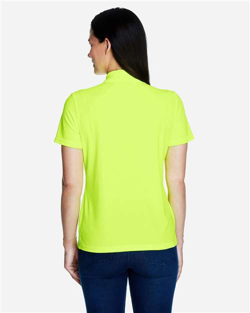 Core 365 78181 Women's Origin Performance Piqué Polo - Safety Yellow - model back