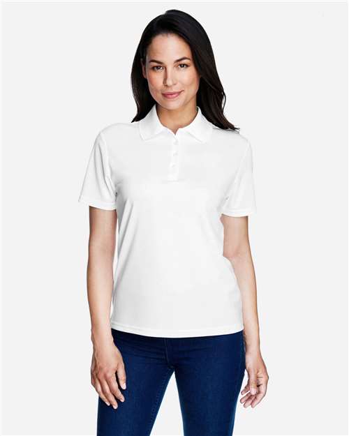 Core 365 78181 Women's Origin Performance Piqué Polo - White - model front