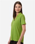 Core 365 CE106W Women's Resolve CVC Performance Pique Polo - Acid Green - model side