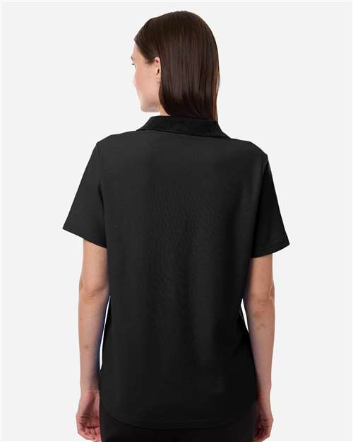 Core 365 CE106W Women's Resolve CVC Performance Pique Polo - Black - model back