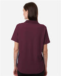 Core 365 CE106W Women's Resolve CVC Performance Pique Polo - Burgundy - model back