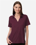 Core 365 CE106W Women's Resolve CVC Performance Pique Polo - Burgundy - model front