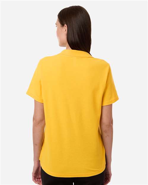 Core 365 CE106W Women's Resolve CVC Performance Pique Polo - Campus Gold - model back