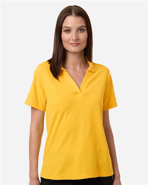 Core 365 CE106W Women's Resolve CVC Performance Pique Polo - Campus Gold - model front