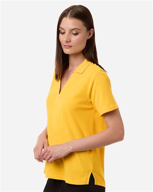 Core 365 CE106W Women's Resolve CVC Performance Pique Polo - Campus Gold - model side