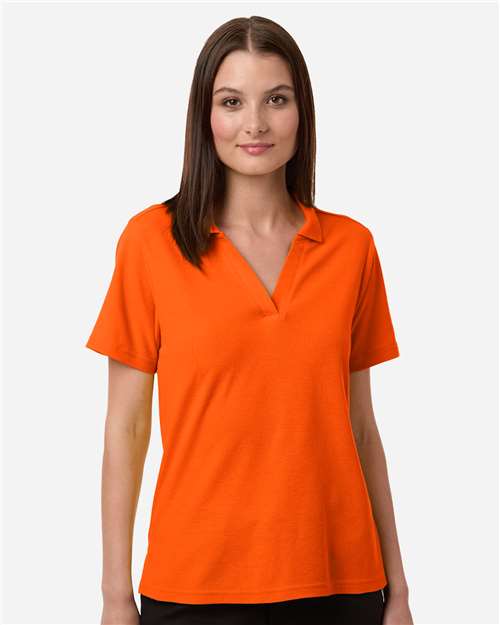 Core 365 CE106W Women's Resolve CVC Performance Pique Polo - Campus Orange - model front