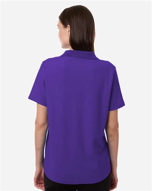 Core 365 CE106W Women's Resolve CVC Performance Pique Polo - Campus Purple - model back