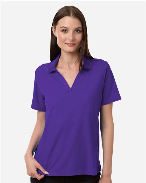 Core 365 CE106W Women's Resolve CVC Performance Pique Polo - Campus Purple - model front