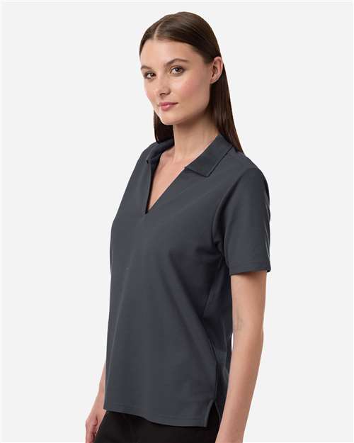 Core 365 CE106W Women's Resolve CVC Performance Pique Polo - Carbon - model side