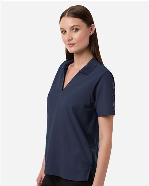 Core 365 CE106W Women's Resolve CVC Performance Pique Polo - Classic Navy - model side