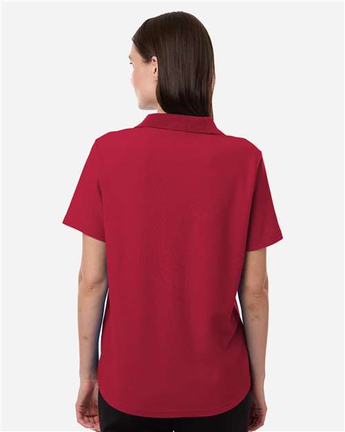 Core 365 CE106W Women's Resolve CVC Performance Pique Polo - Classic Red - model back