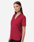 Core 365 CE106W Women's Resolve CVC Performance Pique Polo - Classic Red - model side