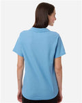 Core 365 CE106W Women's Resolve CVC Performance Pique Polo - Columbia Blue - model back