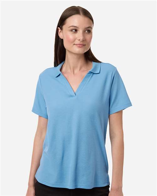 Core 365 CE106W Women's Resolve CVC Performance Pique Polo - Columbia Blue - model front