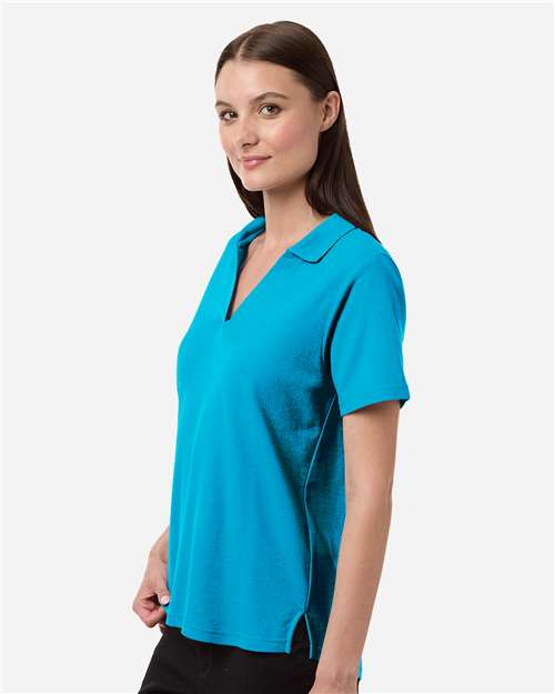 Core 365 CE106W Women's Resolve CVC Performance Pique Polo - Electric Blue - model side