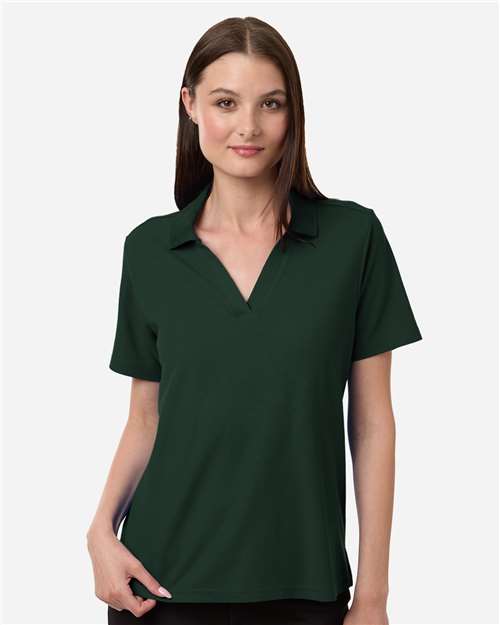 Core 365 CE106W Women's Resolve CVC Performance Pique Polo - Forest - model front