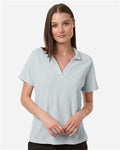 Core 365 CE106W Women's Resolve CVC Performance Pique Polo - Platinum - model front