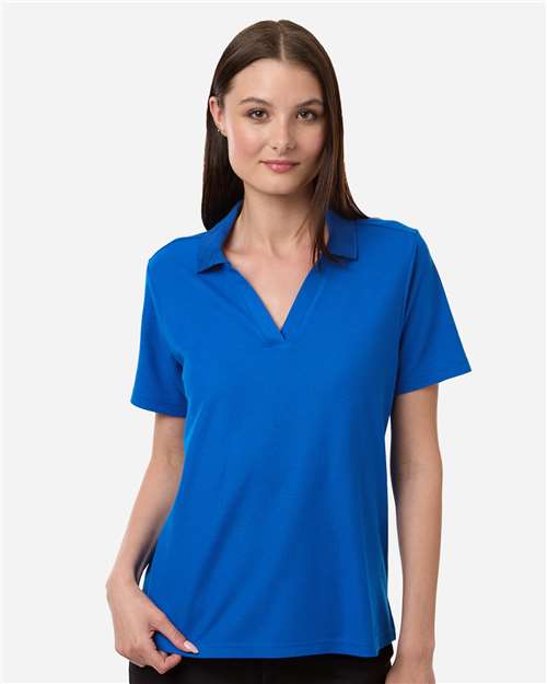 Core 365 CE106W Women's Resolve CVC Performance Pique Polo - True Royal - model front