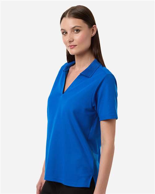 Core 365 CE106W Women's Resolve CVC Performance Pique Polo - True Royal - model side