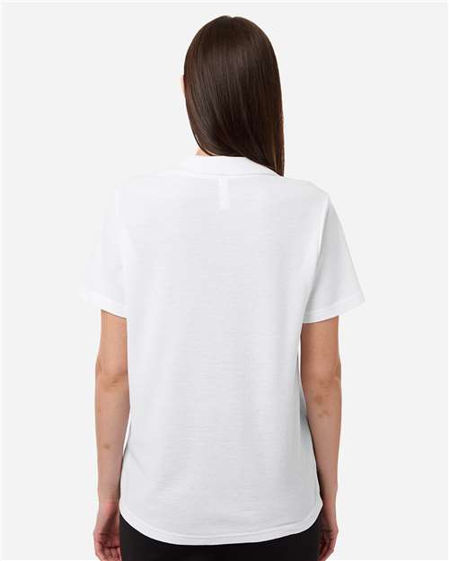 Core 365 CE106W Women's Resolve CVC Performance Pique Polo - White - model back