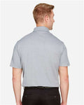 Devon & Jones DG22 Men's CrownLux Performance Address Mélange Polo - Grey Melange - model back