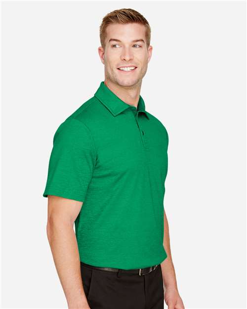 Devon & Jones DG22 Men's CrownLux Performance Address Mélange Polo - Kelly Green Melange - model side