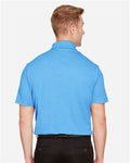 Devon & Jones DG22 Men's CrownLux Performance Address Mélange Polo - Ocean Blue Melange - model back